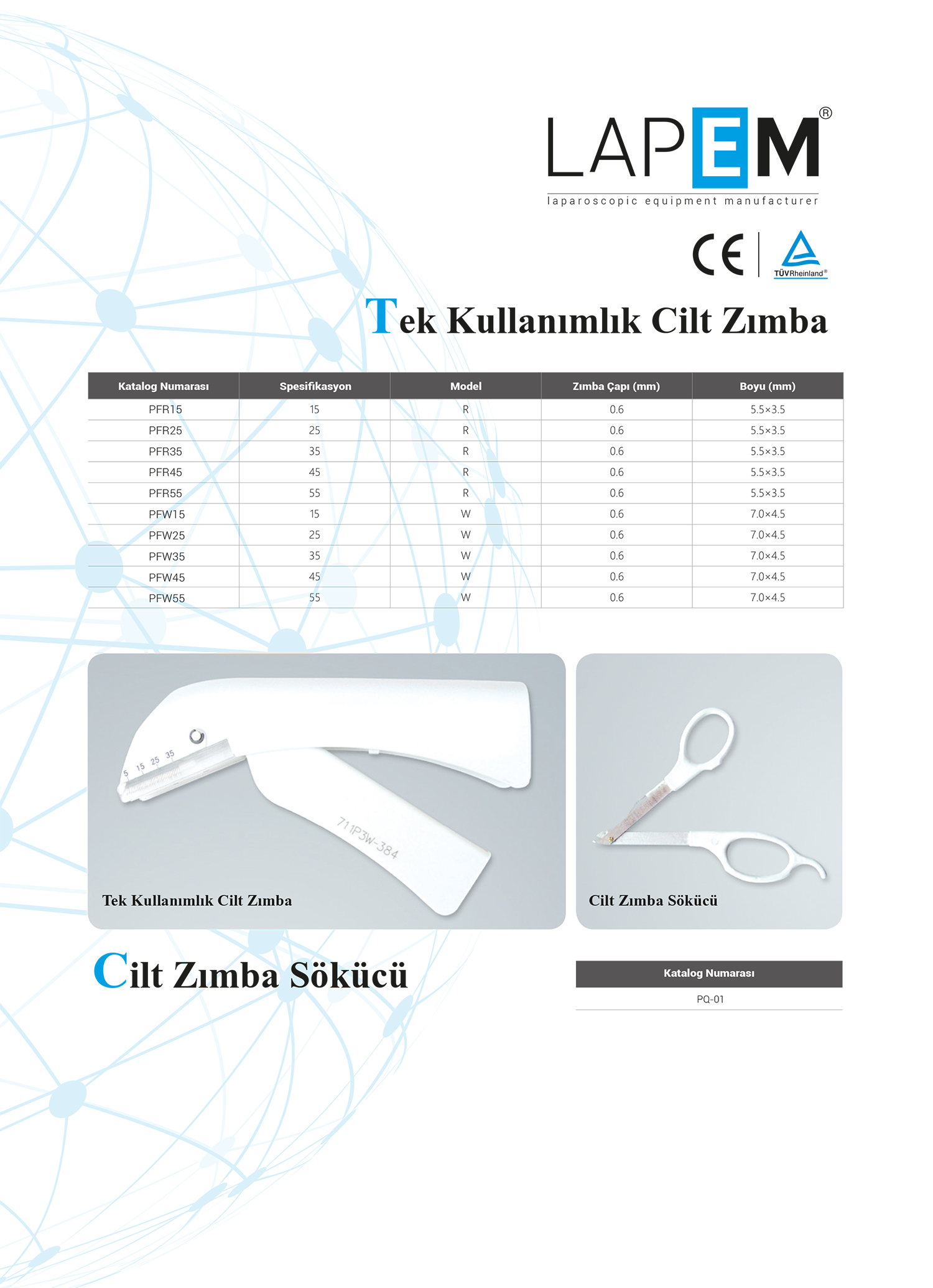Tek Kullanımlık Cilt Zımba & Cilt Zımba Sökücü