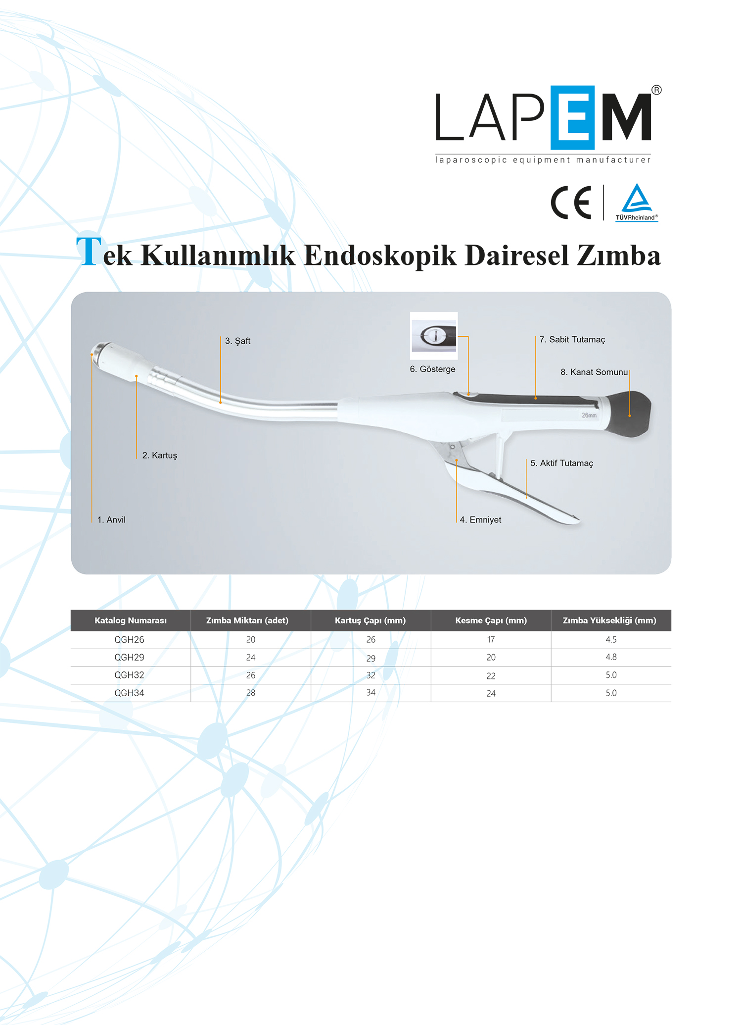 Tek Kullanımlık Endoskopik Dairesel Zımba (QGH)