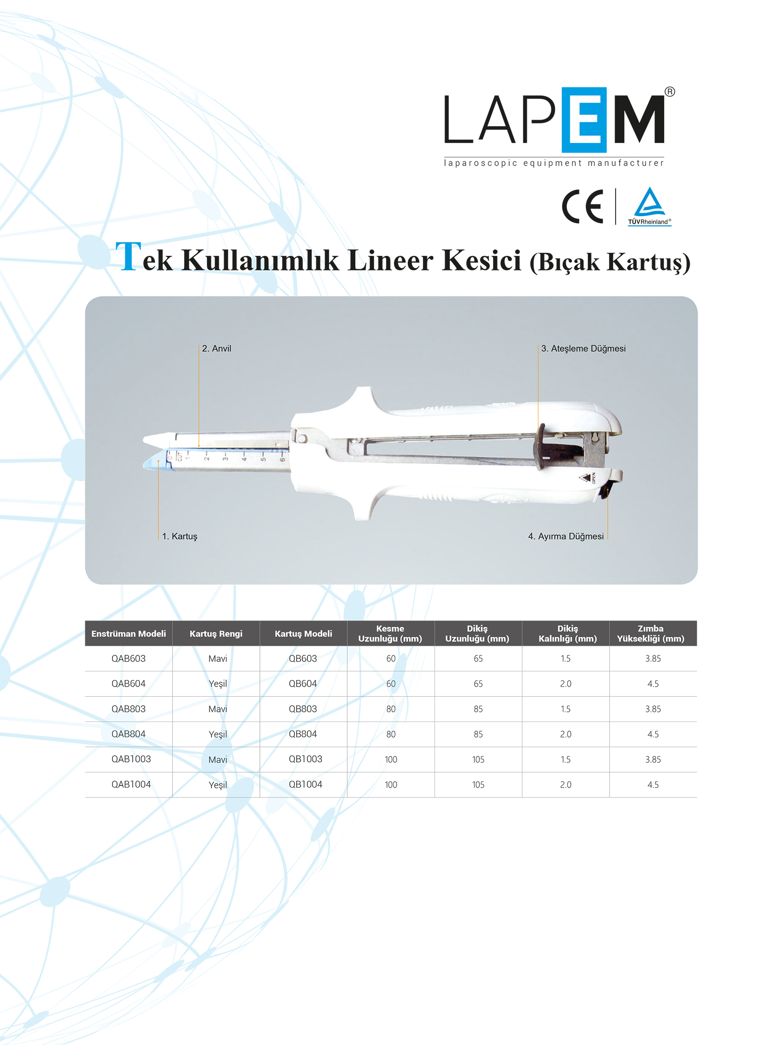 Tek Kullanımlık Lineer Kesici (Bıçak Kartuş)
